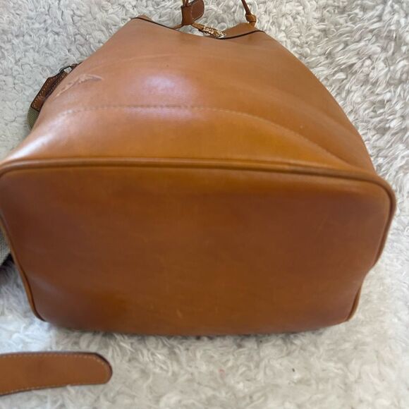 Jack & Jones Herta Suke Tan Leather large Bucket style drawstring Bag - Picture 10 of 16